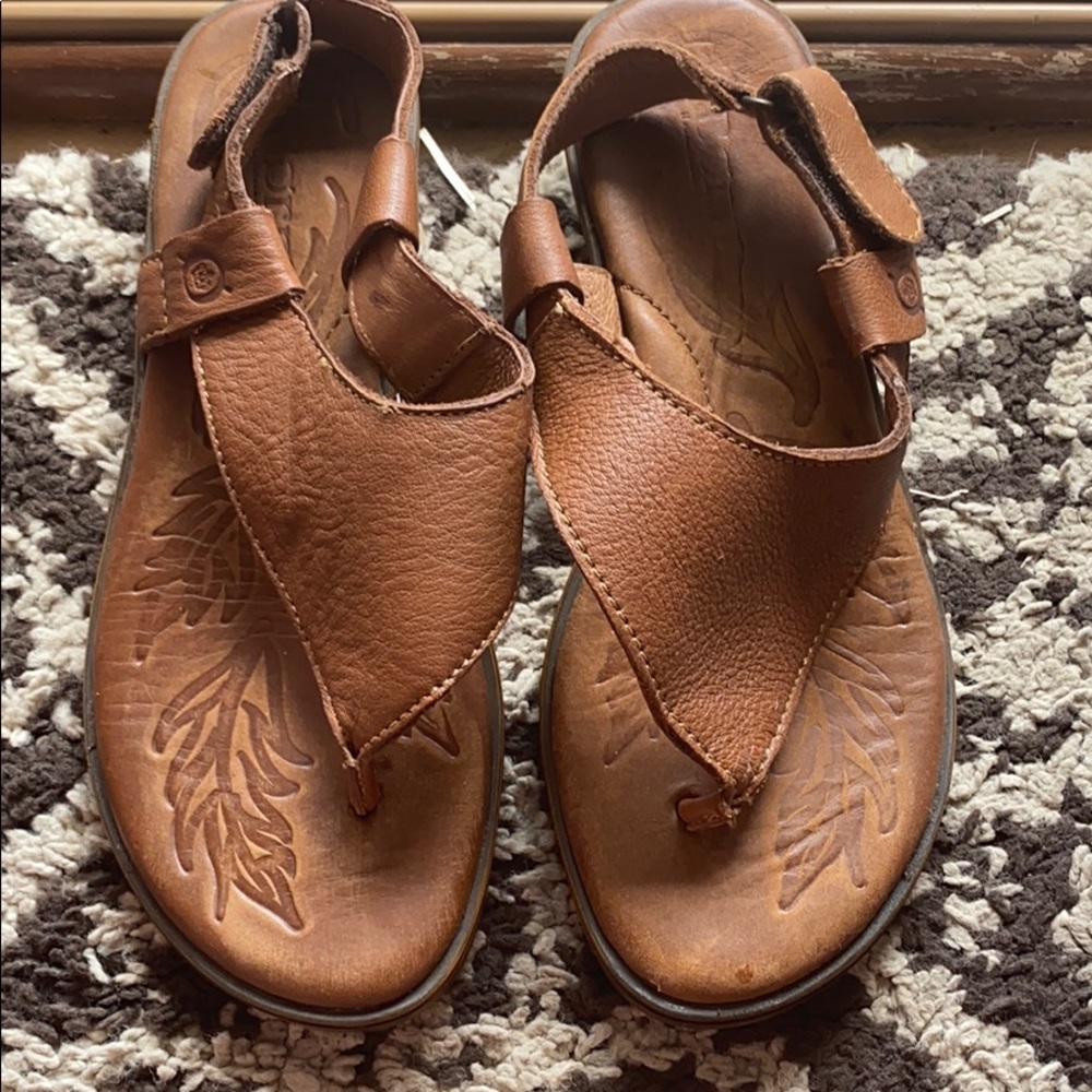 brown born sandals